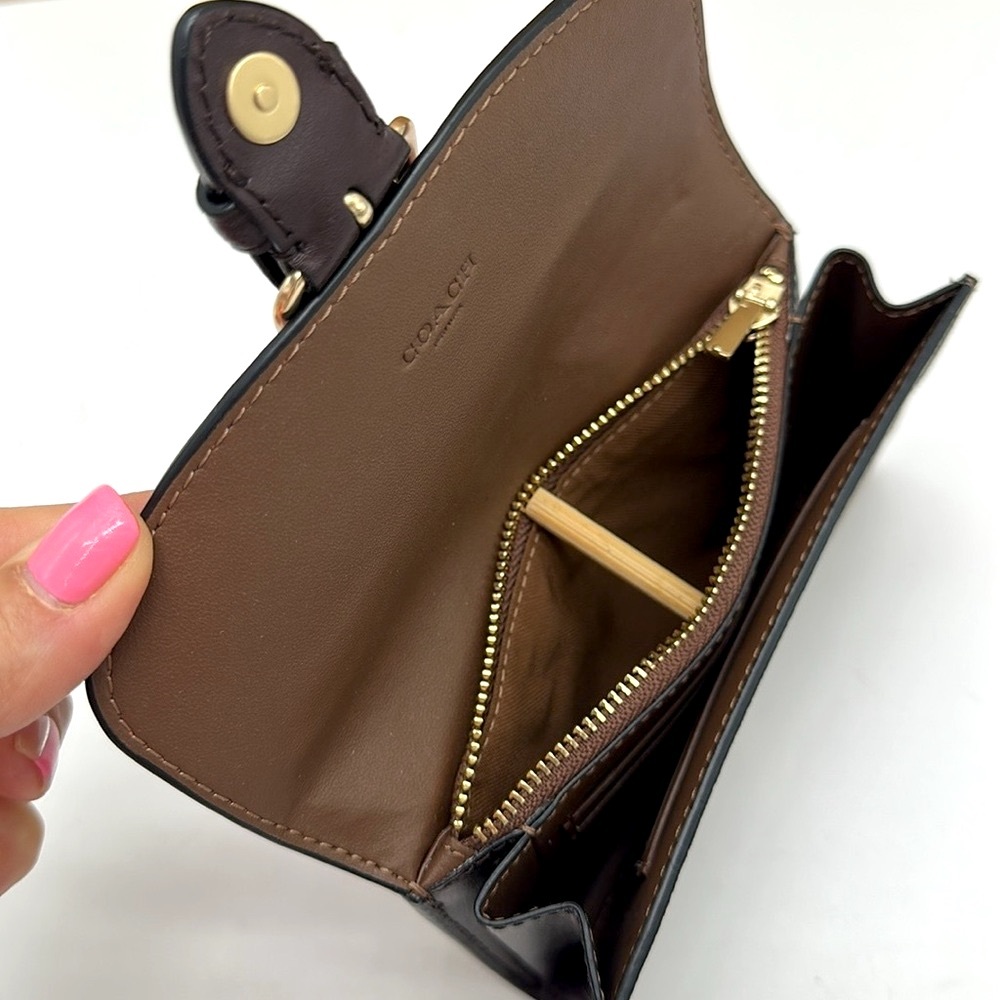 Coach Tan and Brown Canvas Wallet - Picture 7 of 12